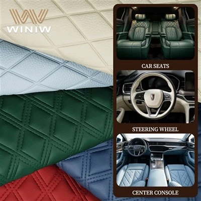 Lledr microfiber PVC - Lledr synthetig sy'n gallu gwrthsefyll staen ar gyfer seddi modurol