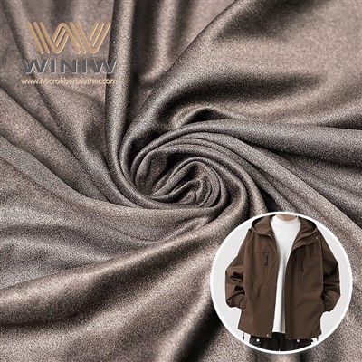 Meddalwch fegan faux lledr microfiber lledr ar gyfer dillad